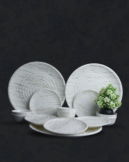 Golden Ripple-Round- 24 piece Dinner Set