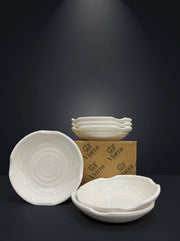 Cut Round Chat Plates-6 pcs