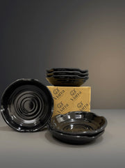 Cut Round Chat Plates-6 pcs