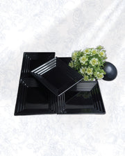 Plain Square Chat Plate-6 pcs