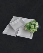 Plain Square Chat Plate-6 pcs