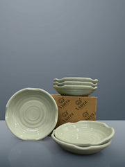 Cut Round Chat Plates-6 pcs