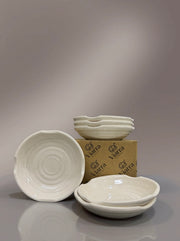Cut Round Chat Plates-6 pcs