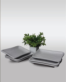 Wave Matt Chat Plate - 6pcs
