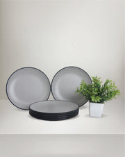 24 PC Dinner Set 2 Tone - Black & Gray