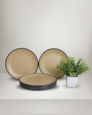 24 PC Dinner Set 2 Tone - Brown & Beige
