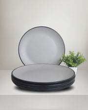 24 PC Dinner Set 2 Tone - Black & Gray