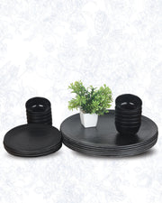 24 piece Dinner set Echo - Black