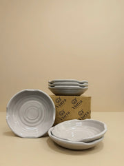 Cut Round Chat Plates-6 pcs